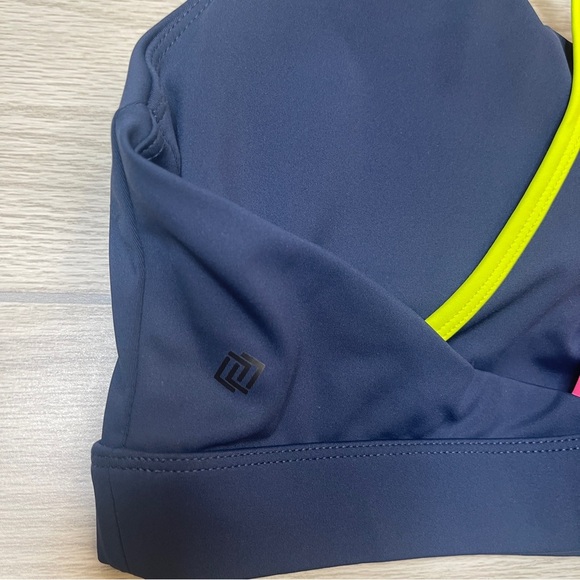 LINC Live Move Explore Navy Blue Strappy Sports Bra Removable Pad Size 2X New - Picture 5 of 11